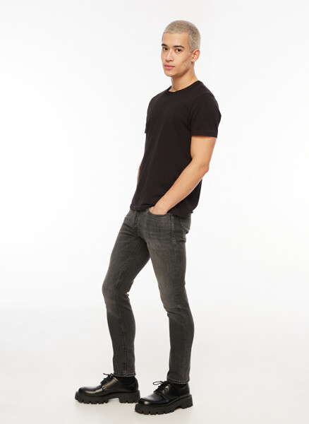 Jack & Jones 12159030_JJIGLENN Black Men's Low Waist Slim Fit Denim Pants - 1