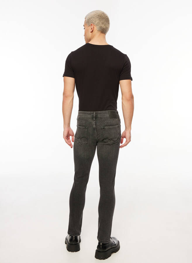 Jack & Jones 12159030_JJIGLENN Black Men's Low Waist Slim Fit Denim Pants - 5