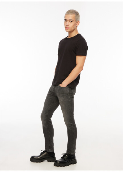 Jack & Jones 12159030_JJIGLENN Qora Erkaklar uchun past bel slim fit jinsi shimlar - 6