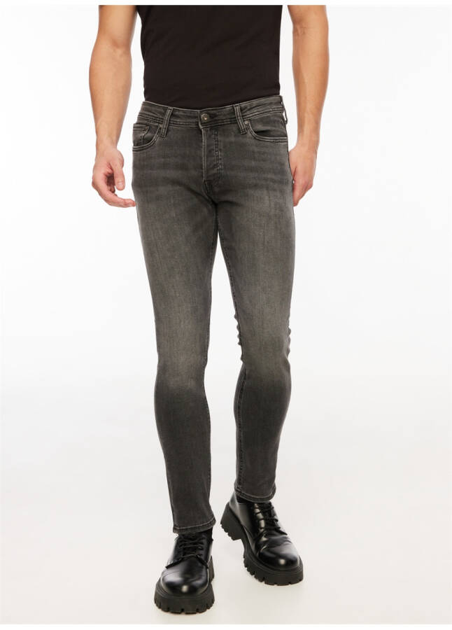 Jack & Jones 12159030_JJIGLENN Qora Erkaklar uchun past bel slim fit jinsi shimlar - 8