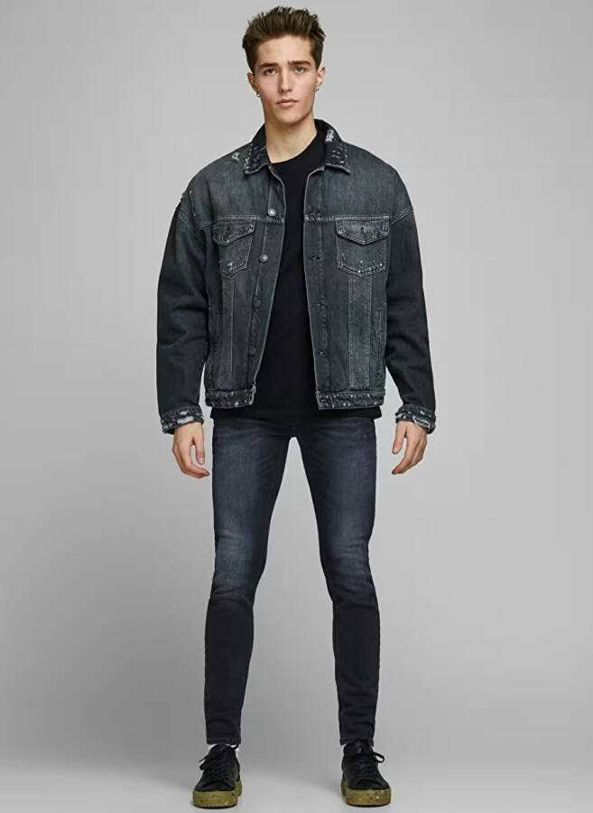 Jack & Jones 12166852_JJILIAM J Erkek Düşük Bel Skinny Fit Denim Pantolon - 1