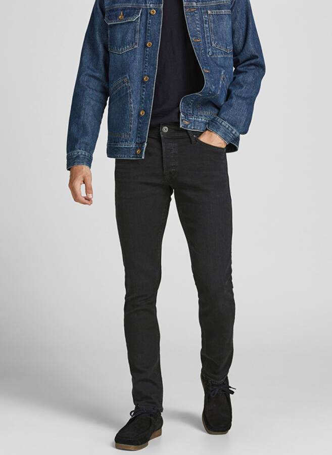 Jack & Jones 12190854_JJIGLENN JJORIGINAL AM 809 Erkaklar uchun past bel skinny fit jinsi shimlari - 3