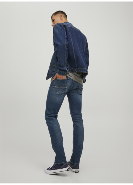 Jack & Jones 12223628_JJIGLENN JJIFOX JOS 547 50 Lacivert Erkek Düşük Bel Slim Fit Denim Pantolon - 16