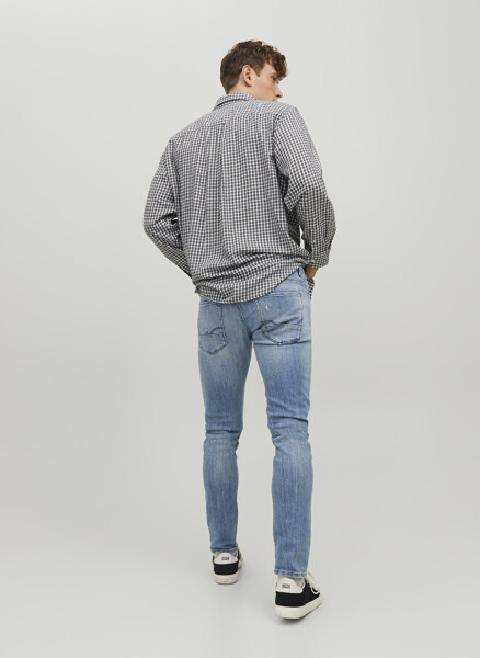 Jack & Jones 12229202_JJIGLENN JJBLAIR GE 202 No Mavi Erkek Düşük Bel Slim Fit Denim Pantolon - 1