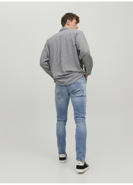 Jack & Jones 12229202_JJIGLENN JJBLAIR GE 202 No Mavi Erkek Düşük Bel Slim Fit Denim Pantolon - 10