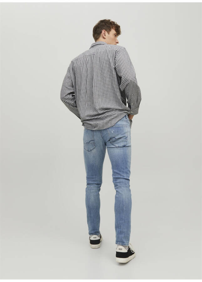 Jack & Jones 12229202_JJIGLENN JJBLAIR GE 202 No Movi Erkaklar uchun past bel slim fit jinsi shimlari - 10