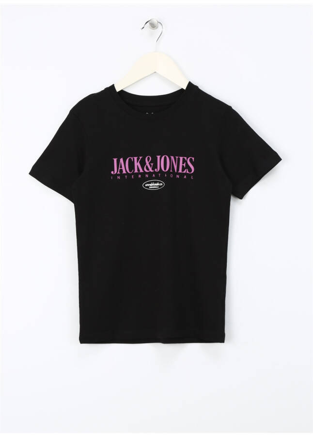 Jack & Jones Baskılı Siyah Erkek T-Shirt JORLUCCA FASTRUNNER1 TEE SS CREW JN - 3