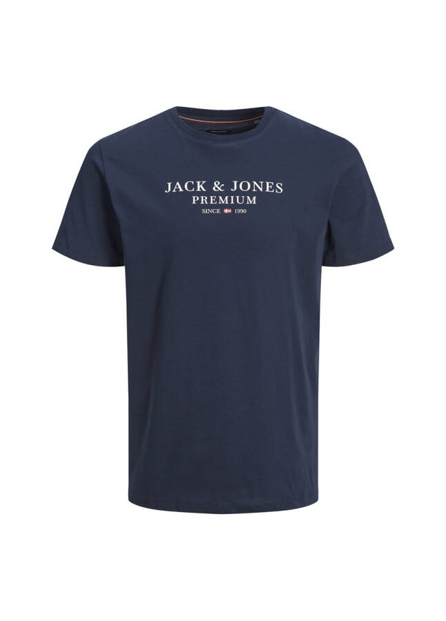 Jack & Jones Bisiklet Yaka Düz Lacivert Erkek T-Shirt - 11