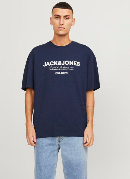 Jack & Jones Bisiklet Yaka Lacivert Erkek T-Shirt JJGALE TEE SS O-NECK LN - 1