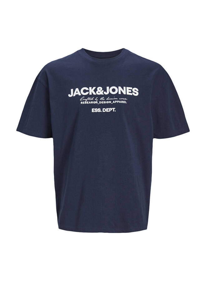 Jack & Jones Bisiklet Yaka Lacivert Erkek T-Shirt JJGALE TEE SS O-NECK LN - 7