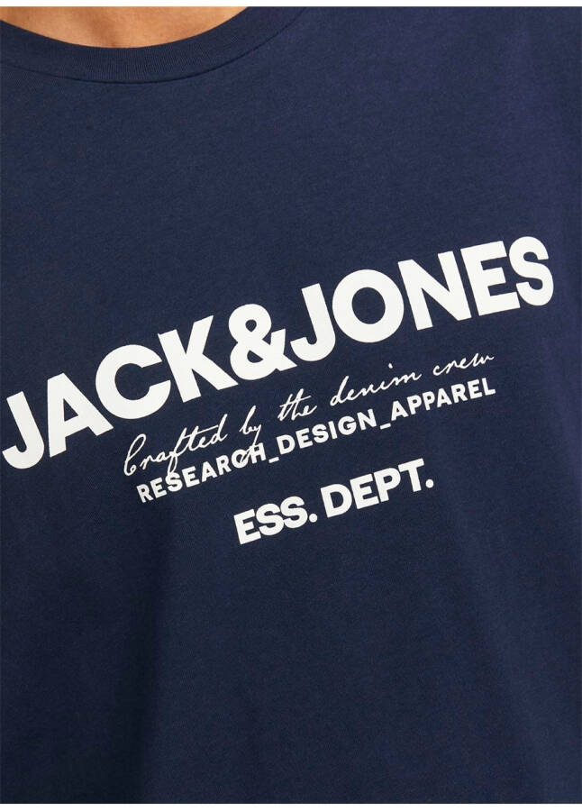 Jack & Jones Bisiklet Yaka Lacivert Erkek T-Shirt JJGALE TEE SS O-NECK LN - 13