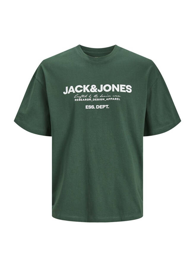 Jack & Jones Bisiklet Yaka Yeşil Erkek T-Shirt JJGALE TEE SS O-NECK LN - 5