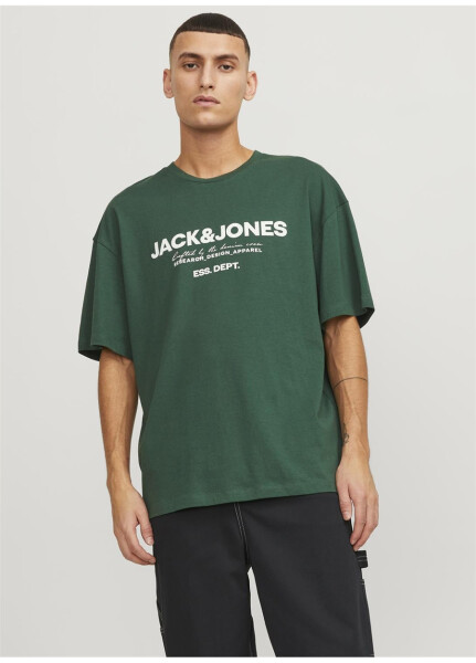 Jack & Jones Bisiklet Yaka Yeşil Erkek T-Shirt JJGALE TEE SS O-NECK LN - 6