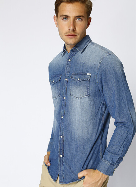 Jack & Jones Blue Men's Denim Shirt - 3