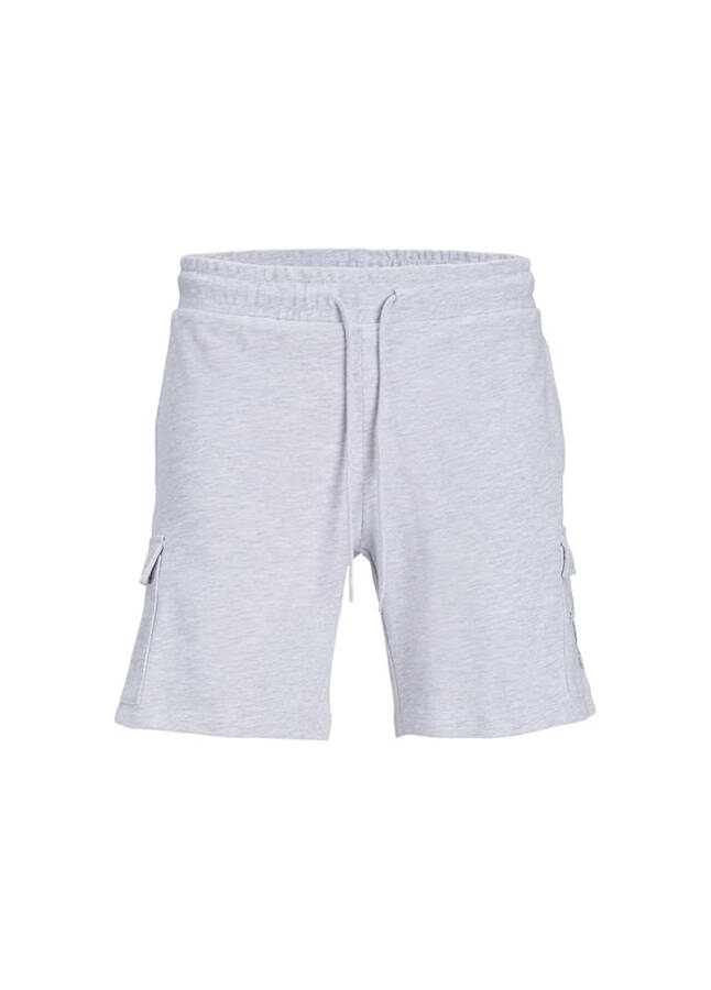 Jack & Jones bog'lovchi bel bilan oddiy o'lchamli oq erkaklar uchun shortilar JPSTLOGO SWEAT SHORTS 2 COL SN GMS - 3