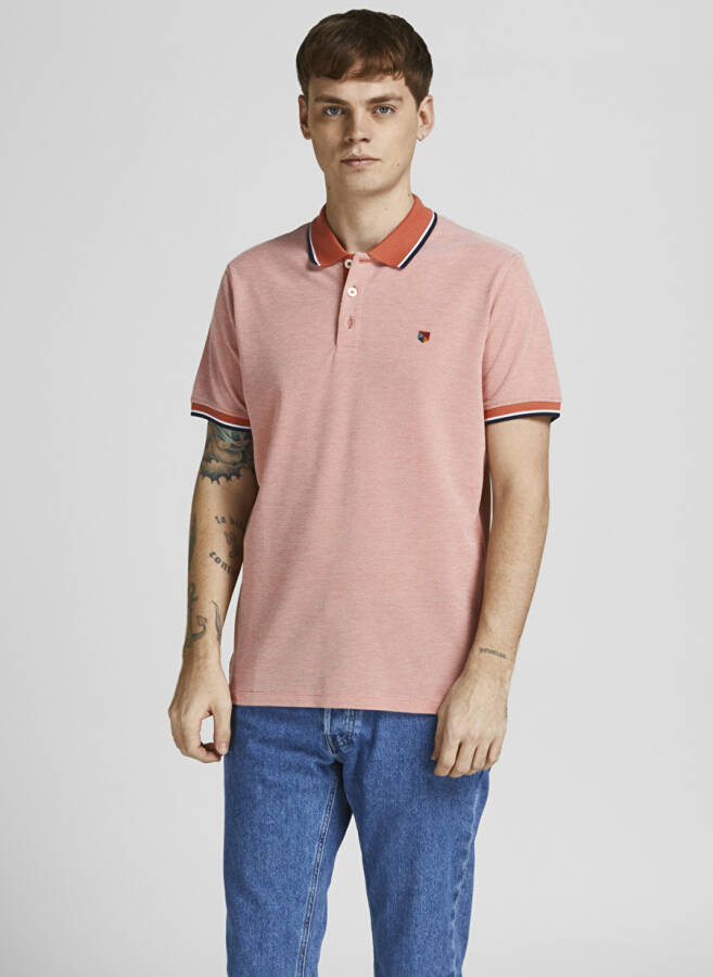 Jack & Jones Düz Açık Turuncu Erkek Polo Tişört - 1