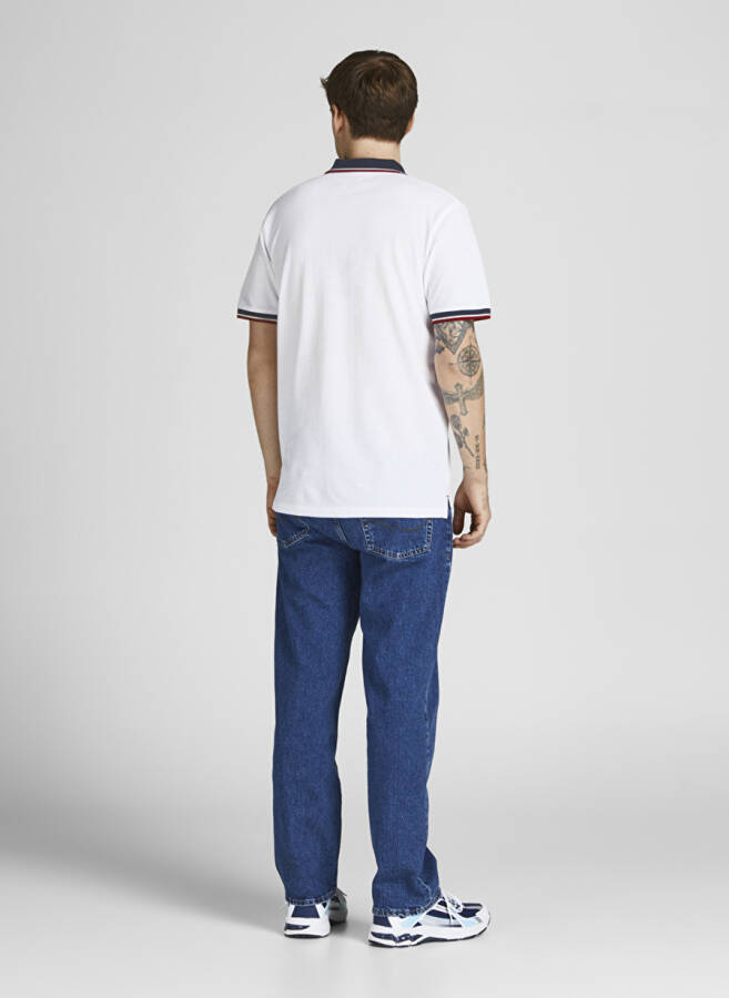 Jack & Jones Düz Kırık Beyaz Erkek Polo Tişört - 4