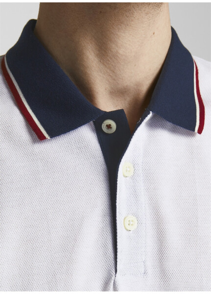 Jack & Jones Düz Kırık Beyaz Erkek Polo Tişört - 13