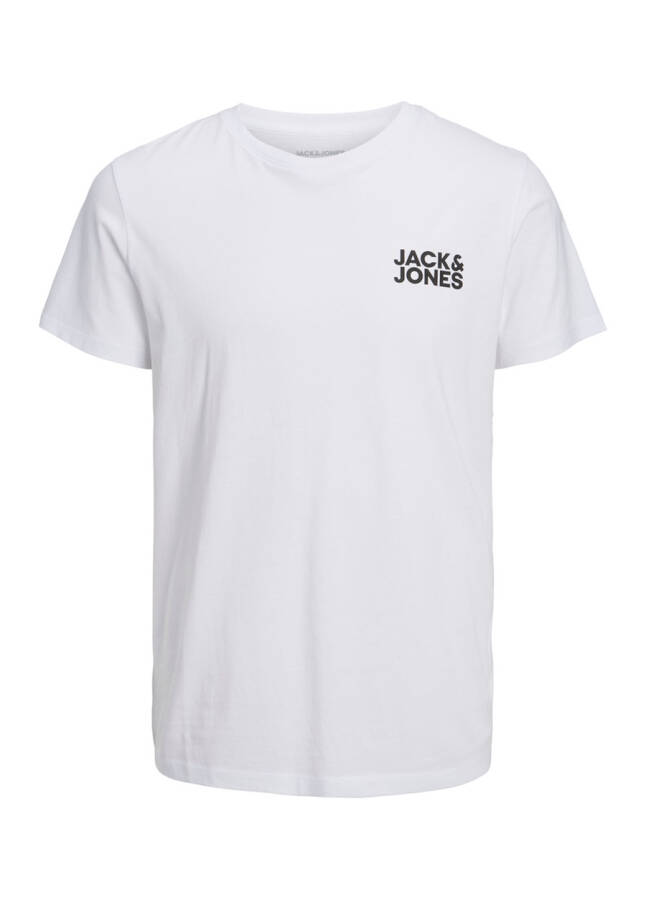 Jack & Jones Erkek Beyaz Yuvarlak Yaka T-Shirt - 9