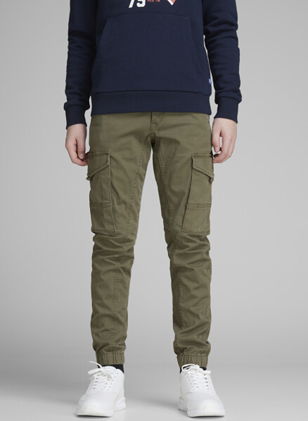 Jack & Jones Green Boys' Straight Cargo Pants - 2