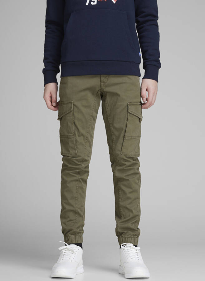 Jack & Jones Green Boys' Straight Cargo Pants - 2