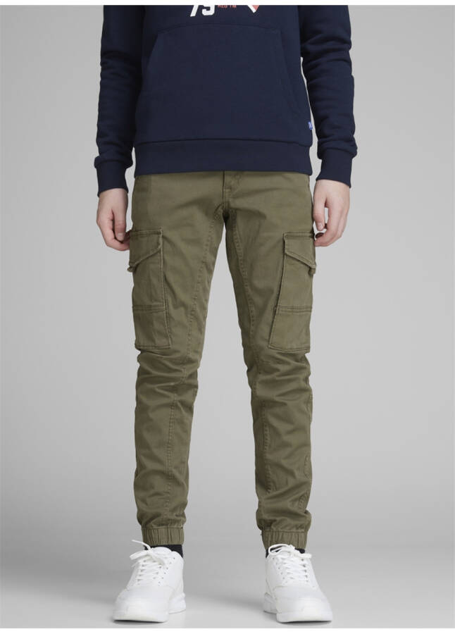 Jack & Jones Green Boys' Straight Cargo Pants - 10