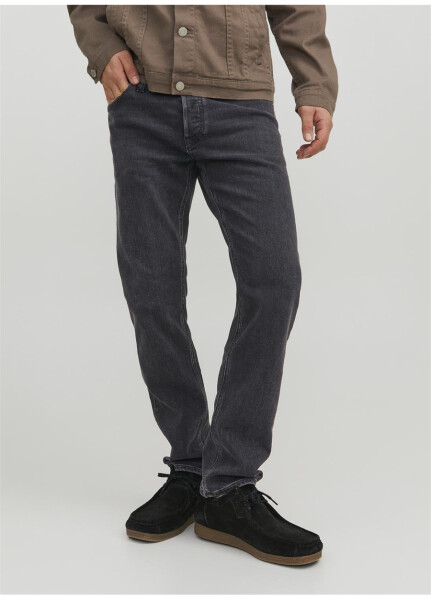 Jack & Jones JJIMIKE JJORIGINAL AM 389 NOOS Siyah Erkek Standart Bel Tapered Fit Denim Pantolon - 9