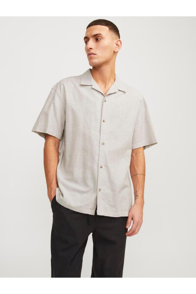 Jack Jones Keten Gömlek JJESUMMER RESORT LINEN BLEND SHIRT SS SN 12248382 - 6