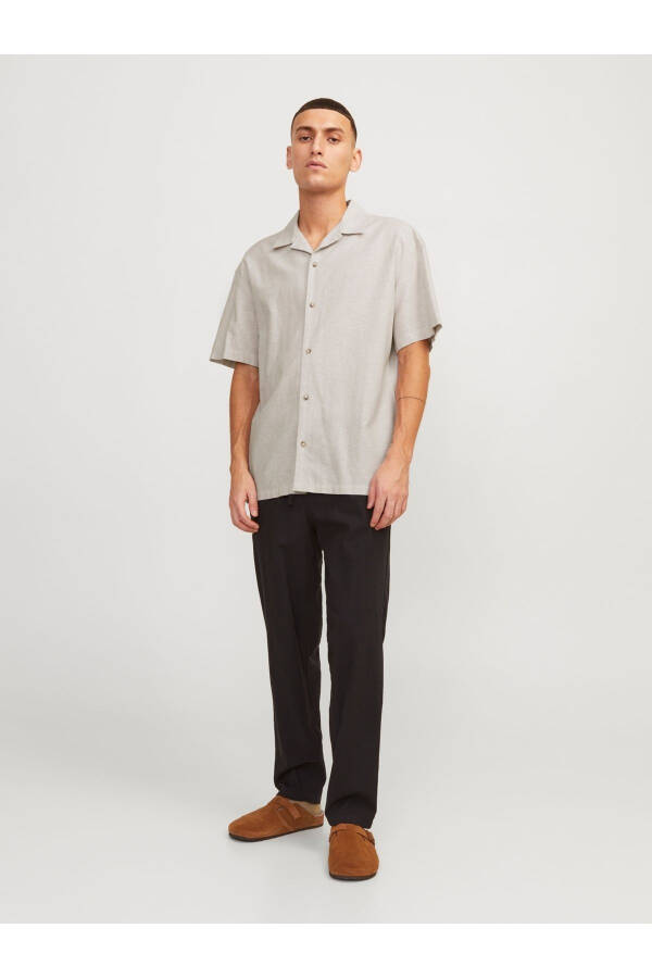 Jack Jones Keten Gömlek JJESUMMER RESORT LINEN BLEND SHIRT SS SN 12248382 - 7