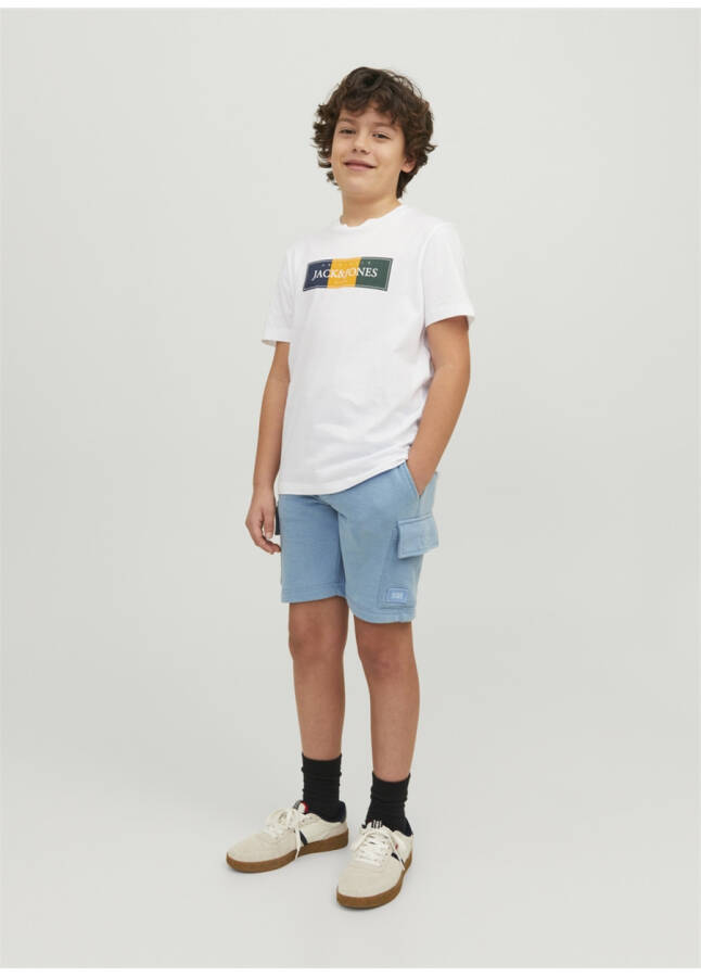 Jack & Jones Light Blue Boys Midi Shorts - 9