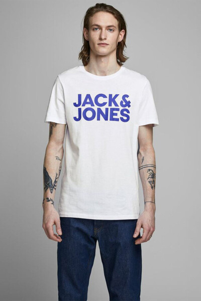 Jack Jones Logo Erkek Tişört 12151955 - 1