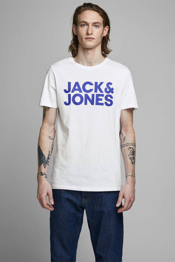 Jack Jones Logo Erkek Tişört 12151955 - 1