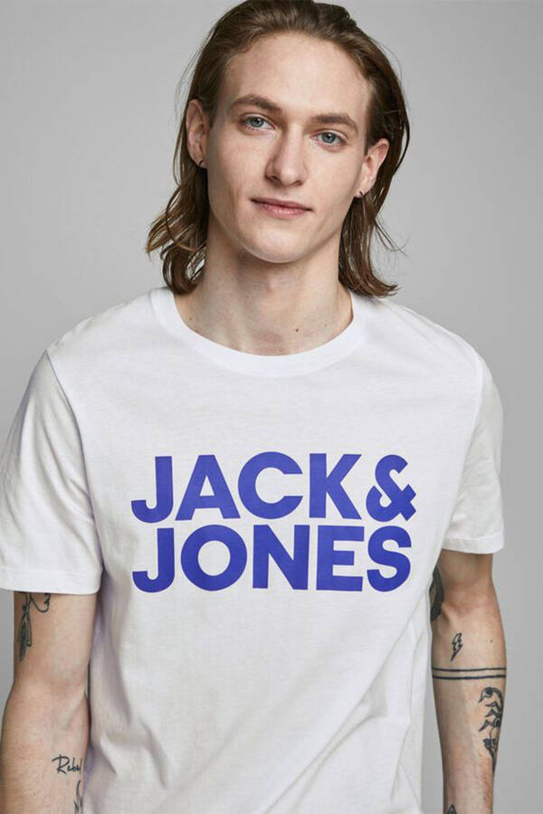 Jack Jones Logo Erkek Tişört 12151955 - 4