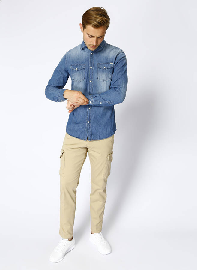 Jack & Jones Mavi Erkek Denim Gömlek - 2