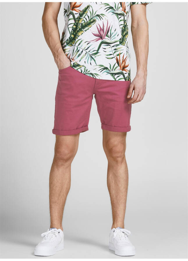 Jack & Jones Men's Shorts, Dark Pink, 12201546_JPSTRICK JJORIGINAL - 12