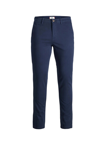 Jack & Jones Navy Blue Boy's Slim Fit Long Straight Pants JPSTMARCO JJBOWIE NOOS JNR - 3