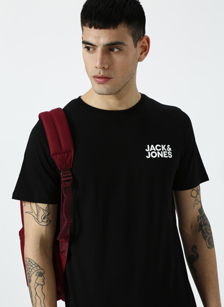 Jack & Jones Qora Erkaklar T-ko'ylag'i 12151955 - 3