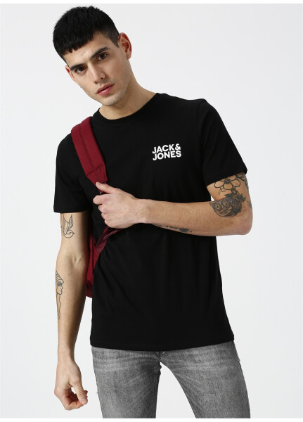 Jack & Jones Qora Erkaklar T-ko'ylag'i 12151955 - 5