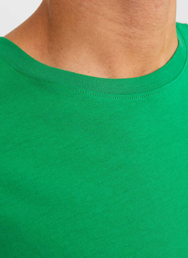 Jack & Jones Round Neck Green Men's T-Shirt JJEORGANIC BASIC TEE SS O-NECK NOOS - 11