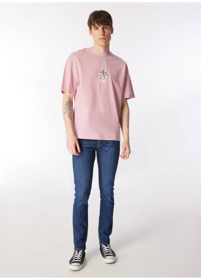 Jack & Jones Round Neck Pink Men's T-Shirt JOREASTER ACTIVITY TEE SS CREW NECK - 2