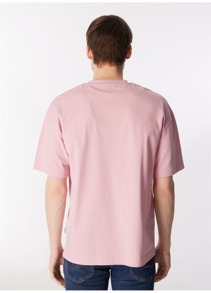 Jack & Jones Round Neck Pink Men's T-Shirt JOREASTER ACTIVITY TEE SS CREW NECK - 5