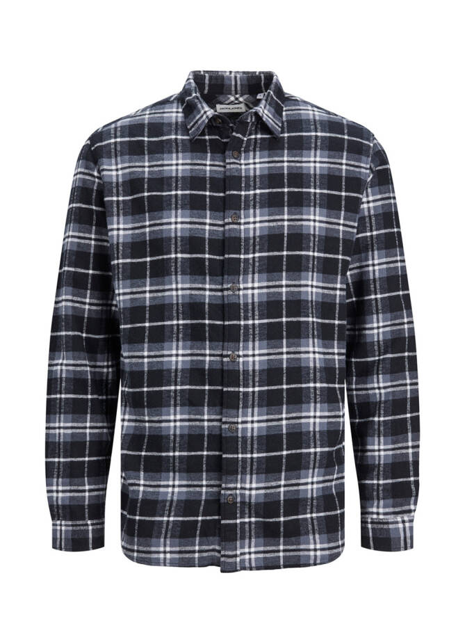 Jack & Jones Slim Fit Açık Mavi Erkek Gömlek 12237039_JJPLAIN FALL CHECK SHIRT L - 4