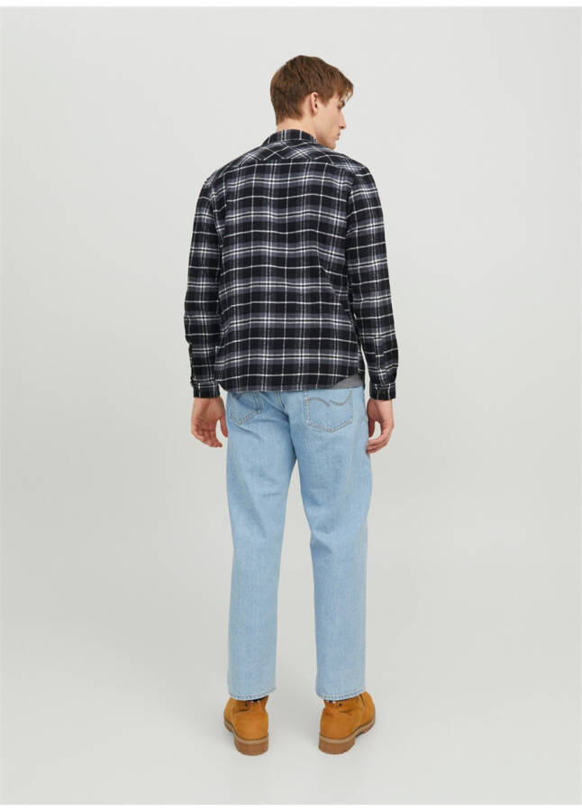 Jack & Jones Slim Fit Açık Mavi Erkek Gömlek 12237039_JJPLAIN FALL CHECK SHIRT L - 5