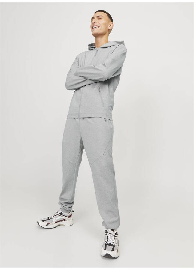 Jack & Jones Slim Fit Gri Melanj Erkek Eşofman Altı JPSTWILL JJCLOUD SWEAT PANTS NOOS - 1