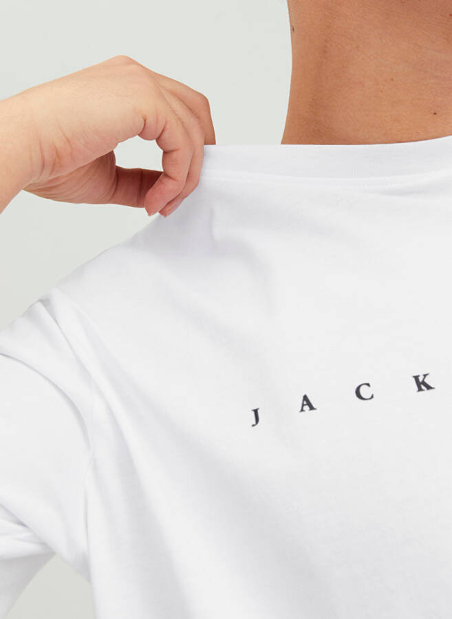 Jack & Jones Yuvarlak Yaka Beyaz Erkek T-Shirt - 1