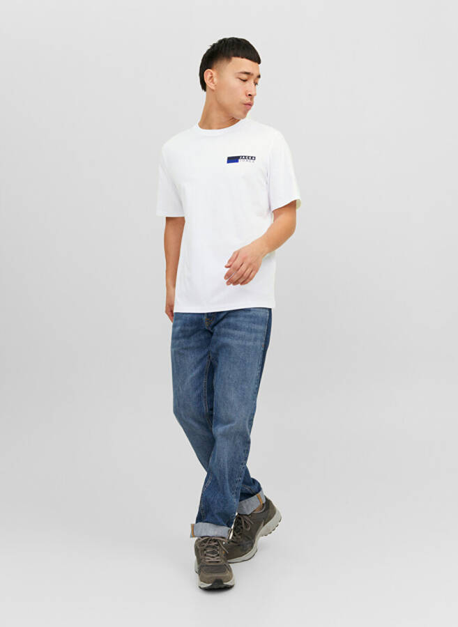 Jack & Jones Yuvarlak Yaka Beyaz Erkek T-Shirt JJECORP LOGO TEE PLAY SS O-NECK NOO - 5