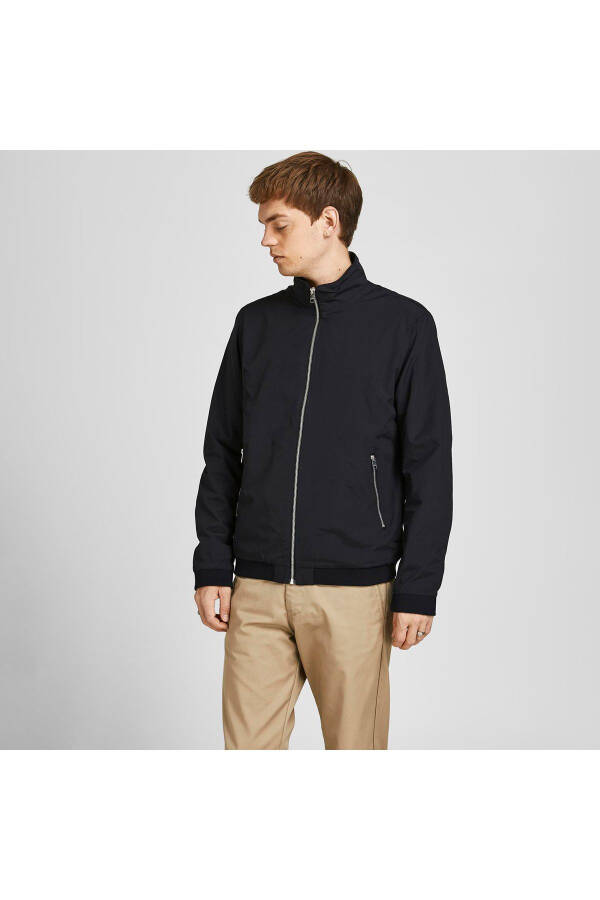 Jack&Jones Rush Harrington Bomber Erkek Siyah Dik Yaka Ceket - 1