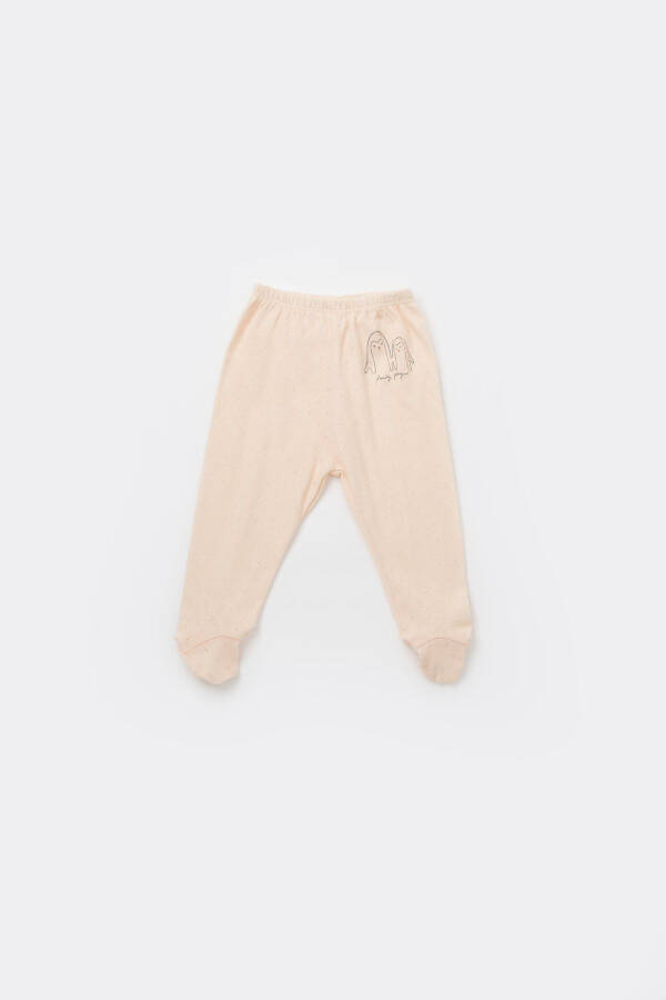 Jacquard Baby Pants with Booties - 1