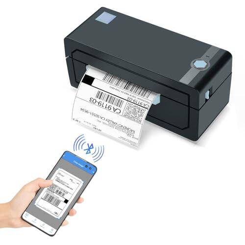 JADENS Bluetooth Thermal Shipping Label Printer - Wireless 4x6 Shipping Label Printer, Compatible with Android&iPhone and Windows, Widely Used for Ebay, Modazone, Shopify, Etsy, USPS - 13