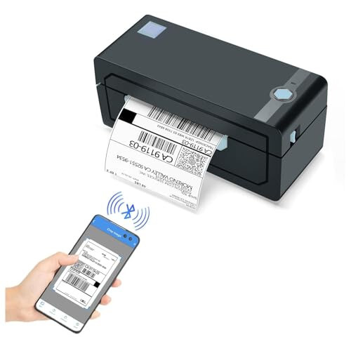 JADENS Bluetooth Thermal Shipping Label Printer - Wireless 4x6 Shipping Label Printer, Compatible with Android&iPhone and Windows, Widely Used for Ebay, Modazone, Shopify, Etsy, USPS - 1